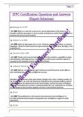 IFPC Certification Questions and Answers  &lpar;Expert Solutions&rpar;