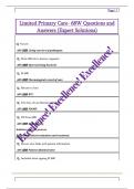 Limited Primary Care- 68W Questions and  Answers &lpar;Expert Solutions&rpar; 