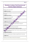 Mandalyn Academy Final Questions and  Answers &lpar;Expert Solutions&rpar; 