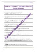 NAA 100 Final Exam Questions and Answers  &lpar;Expert Solutions&rpar; 
