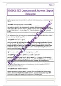 NMTCB PET Questions and Answers &lpar;Expert  Solutions&rpar;