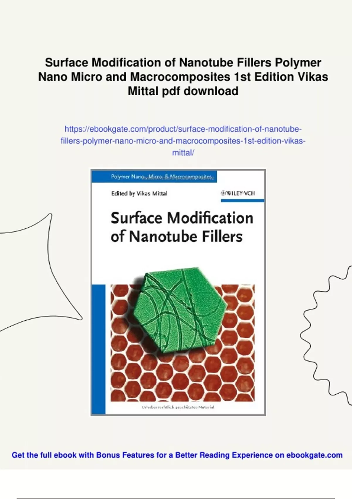 Summary Surface Modification of Nanotube Fillers Polymer Nano Micro and ...