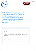 WGU D686 Operating Systems for Computer Scientists &lpar;AO&rpar; Online Proctored Exam Passed Questions And Answers Latest Updates 2025&sol;2026 With Correct Answers 100&percnt; With Complete Solutions