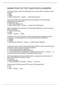 NAMSS PRACTICE TEST QUESTIONS & ANSWERS
