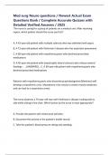 Med surg Neuro questions &sol; Newest Actual Exam Questions Bank &sol; Complete Accurate Quizzes with Detailed Verified Answers &sol; 2025