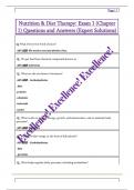 Nutrition & Diet Therapy&colon; Exam 1 &lpar;Chapter  1&rpar; Questions and Answers &lpar;Expert Solutions