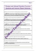 Pituitary and Adrenal Disorders Overview  Questions and Answers &lpar;Expert Solutions&rpar; 