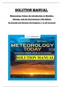 Meteorology Today&colon; An Introduction to Weather&comma; Climate&comma; and the Environment &ndash; 13th Edition by Donald & Henson &ndash; Complete Solution Manual &lpar;Chapters 1&ndash;20&rpar;