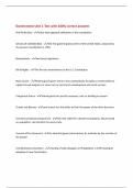 Government Unit 1 Test with 100&percnt; correct answers