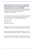 Medical Surgical Practice Exam &sol; Expert Strategies&comma; Review of Key Quizzes&comma; and Practice Questions for Guaranteed Success &sol; Newest 2025&sol;2026&period;