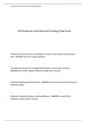GIA Diamonds and Diamond Grading Final Exam 2024-2025 Questions and Answers&excl; 100&percnt; CORRECT ANSWERS