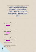 ABEKA WORLD HISTORY AND CULTURES TEST 7 &sol; Q-BANK &sol; COMPLETE ACCURATE QUIZZES WITH VERIFIED ANSWERS&sol; 2025 &sol; 2026&period; 