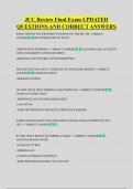 JCC Review Final Exam UPDATED  QUESTIONS AND CORRECT ANSWERS