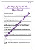 ServiceNow CSM Overview and  Configuration Guide Questions and Answers  &lpar;Expert Solutions&rpar; 