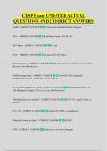 CBSP Exam UPDATED ACTUAL  QUESTIONS AND CORRECT ANSWERS