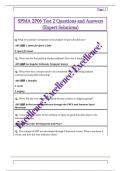 SPMA 2P06 Test 2 Questions and Answers  &lpar;Expert Solutions&rpar;