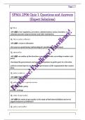 SPMA 2P06 Quiz 1 Questions and Answers  &lpar;Expert Solutions&rpar; 