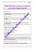 SPMA 2P27 Finance Midterm &num;1 Questions  and Answers &lpar;Expert Solutions&rpar; 