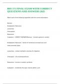 BIO 171 FINAL EXAM WITH CORRECT QUESTIONS AND ANSWERS 2025