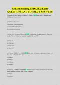 Red seal welding UPDATED Exam  QUESTIONS AND CORRECT ANSWERS