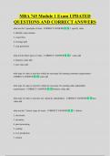 MBA 745 Module 1 Exam UPDATED  QUESTIONS AND CORRECT ANSWERS
