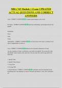 MBA 745 Module 1 Exam UPDATED  ACTUAL QUESTIONS AND CORRECT  ANSWERS