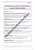 Straighterline Sociology 101 Questions and  Answers &lpar;Expert Solutions&rpar;
