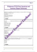 Walgreens PTCB Prep Questions and  Answers &lpar;Expert Solutions&rpar; 