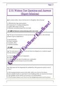 Z-51 Written Test Questions and Answers  &lpar;Expert Solutions&rpar; 