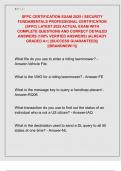 SFPC CERTIFICATION EXAM 2025 &sol; SECURITY  FUNDAMENTALS PROFESSIONAL CERTIFICATION  &lpar;SFPC&rpar; LATEST 2025 ACTUAL EXAM WITH  COMPLETE QUESTIONS AND CORRECT DETAILED  ANSWERS &lpar;100&percnt; VERIFIED ANSWERS&rpar; &vert;ALREADY  GRADED A&plus;&vert; &vert;&vert;SUCCESS GUARANTEED&vert;&vert;  &vert;&vert;BRANDNEW&excl;&excl;&excl;&vert;&vert;