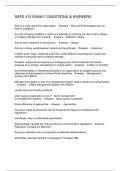 SAFE 412 EXAM 1 QUESTIONS & ANSWERS