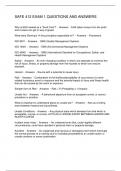 SAFE 412 EXAM 1 QUESTIONS AND ANSWERS