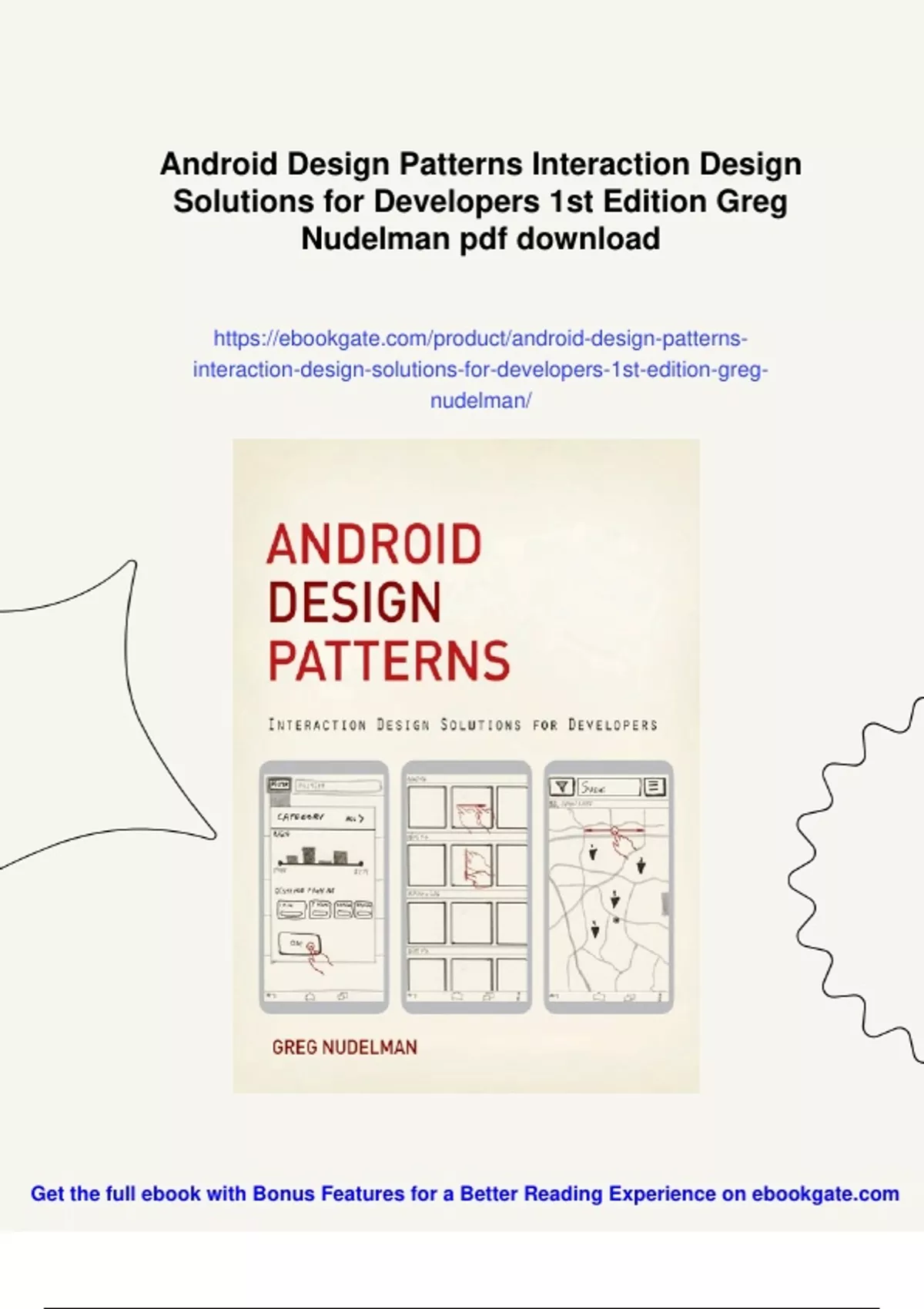 Summary Android Design Patterns Interaction Design Solutions for ...