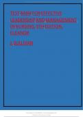 TEST BANK FOR EFFECTIVE LEADERSHIP AND MANAGEMENT IN NURSING 9TH EDITION ELEANOR J&period; SULLIVAN &lpar;LATEST&rpar; &vert; ALL CHAPTERS &vert;COMPLETE QUESTIONS AND ANSWERS A&plus;&period;