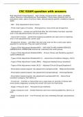 CRC EXAM question with answers