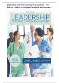 LEADERSHIP AND NURSING CARE MANAGEMENT 6TH EDITION BY DIANE HUBER FULL TESTBANK ALL CHAPTERS INCLUDED&vert;&vert; LATEST AND COMPLETE UPDATE 2025 GRADED A&plus;