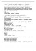 KBOC WRITTEN TEST QUESTIONS & ANSWERS