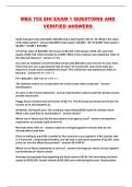 MBA 702 SHI EXAM 1 QUESTIONS AND VERIFIED ANSWERS&period;