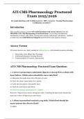 ATI CMS Pharmacology Proctored Exam 2025&sol;2026 &vert; 60 Actual Questions with Verified Answers &vert; 100&percnt; Accuracy &vert; Nursing Pharmacology Certification &vert; Graded A&plus;