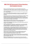 MBA 702&colon; Self Assessment 2 Exam Questions And Complete Answers 