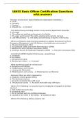IAHSS Basic Officer Certification Questions with answers