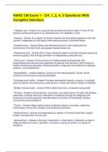 NURS 136 Exam 1 - CH&period; 1&comma; 2&comma; 4&comma; 5 Questions With Complete Solutions