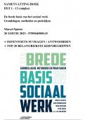 Samenvatting De brede basis van het sociaal werk Marcel Spierts HST 1 tm 13 - 2e editie 2023 / 9789046908143 / + oefentoets vragen en antwoorden 