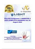 POL3702  Assignment 1 SEMESTER 2 2025 &lpar;COMPLETE ANSWERS&rpar;  Due 28 August 2025&semi;100&percnt; trusted &comma;comprehensive and complete reliable solution with clear explanation