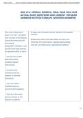 Exam &lpar;elaborations&rpar; NUR 1211 MEDICAL SURGICAL  