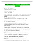 AIR METHODS CC Paramedic question with answers