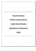 South Carolina Dental Jurisprudence - Latest Exam Review 2025