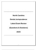North Carolina Dental Jurisprudence - Latest Exam Review 2025