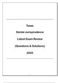 Texas Dental Jurisprudence - Latest Exam Review 2025