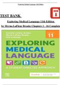 Test bank for exploring medical language 11th edition by myrna lafleur brooks &lpar;1&rpar;&period;